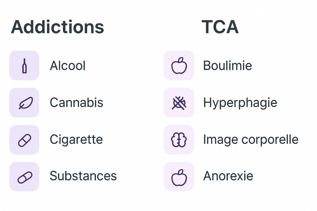 infographie tca addictions
